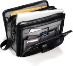 Samsonite Leather Expandable Briefcase, Black, One Size, 17" - Image 6